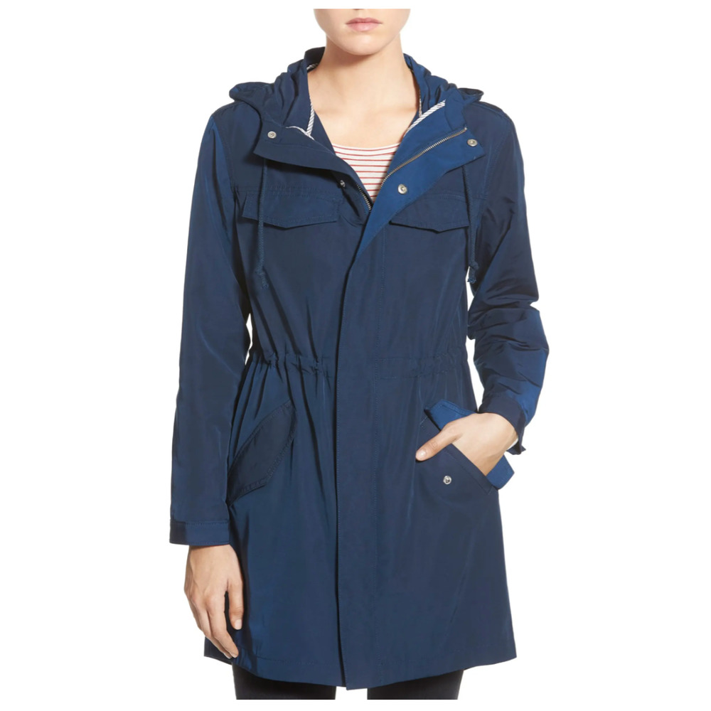 Madewell Blue Hooded Anorak Jacket XS